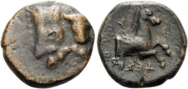 THESSALY. Pherai . Teisiphon, tyrant, 359-353 BC. Chalkous (Bronze, 16 mm, 3.19 ...