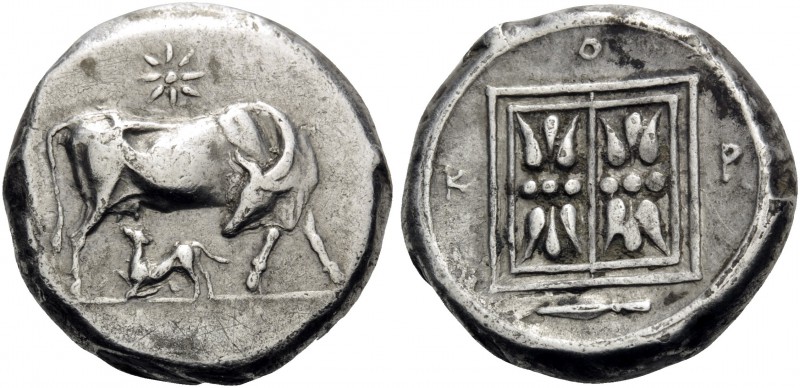 KORKYRA. Korkyra . Circa 350/30-290/70 BC. Stater (Silver, 20 mm, 10.64 g, 9 h)....
