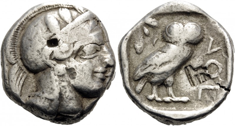 ATTICA. Athens . Circa 449-404 BC. Tetradrachm (Silver, 25 mm, 16.85 g, 7 h), c....