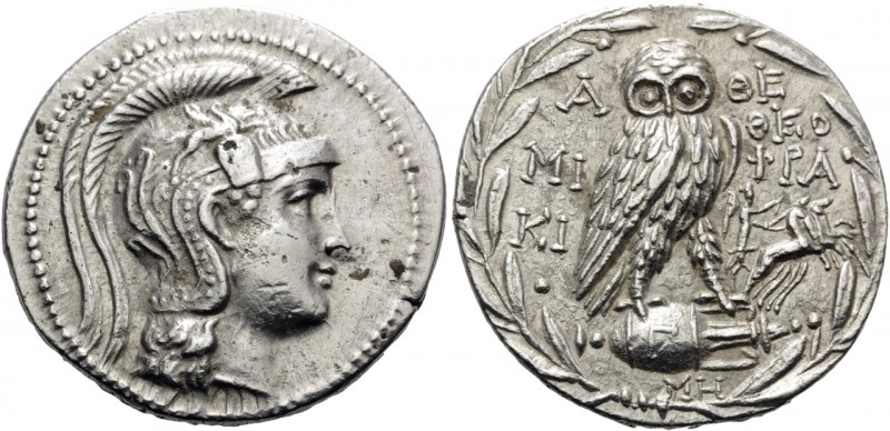 ATTICA. Athens . 137/6 BC. Tetradrachm (Silver, 29 mm, 17.00 g, 11 h), new style...