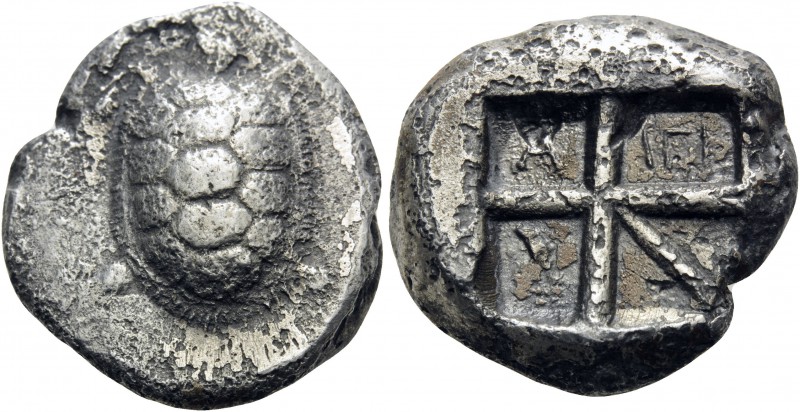 ISLANDS OFF ATTICA, Aegina. Circa 350-338 BC. Stater (Silver, 23.5 mm, 9.71 g, 1...
