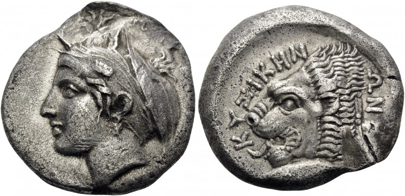 MYSIA. Kyzikos . Circa 390-341/0 BC. Tetradrachm (Silver, 25 mm, 14.88 g, 9 h). ...