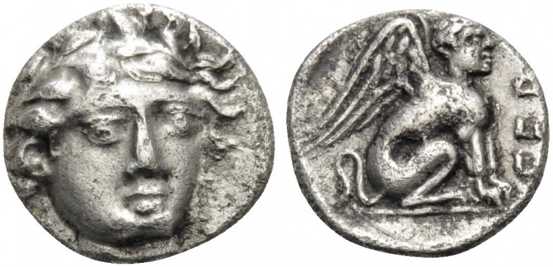 TROAS. Gergis . Circa 350-300 BC. Hemiobol (Silver, 8 mm, 0.46 g, 10 h). Laureat...