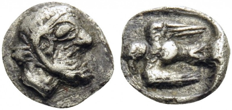 IONIA. Magnesia ad Maeandrum . Themistokles, circa 465-459 BC. Tetartemorion (Si...