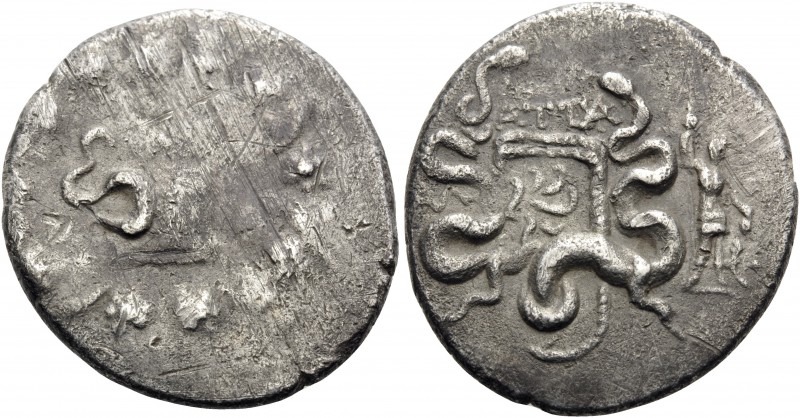 LYDIA. Tralleis . Circa 166-67 BC. Tetradrachm (Silver, 25.5 mm, 12.11 g, 12 h),...