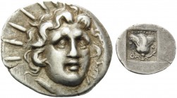 ISLANDS OFF CARIA, Rhodos. Rhodes . Circa 125-88 BC. Hemidrachm (Silver, 13 mm, 1.22 g, 12 h), Timokrates. Radiate head of Helios, three-quarter facin...
