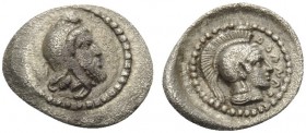 DYNASTS OF LYCIA. Ddenewele, circa 420/10-400 BC. Obol (Silver, 10 mm, 0.65 g, 6 h). Head of the Satrap to right, wearing Persian tiara. Rev. DDENEΛ H...