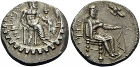 CILICIA. Tarsos . Tarkumuwa (Datames), satrap of Cilicia and Cappadocia, 384-361/0 BC. Stater (Silver, 22 mm, 10.29 g, 10 h), struck circa 370 BC. B'L...