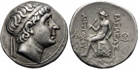 SELEUKID KINGS OF SYRIA. Antiochos I Soter, 281-261 BC. Tetradrachm (Silver, 29 mm, 16.90 g, 2 h), Seleukia on the Tigris. Diademed head of Antiochos ...