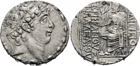 SELEUKID KINGS OF SYRIA. Philip I Philadelphos, circa 95/4-76/5 BC. Tetradrachm (Silver, 25 mm, 15.62 g, 1 h), uncertain mint in Cilicia, possibly Tar...
