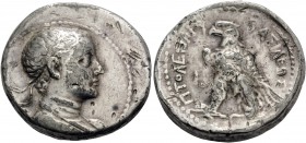 PTOLEMAIC KINGS OF EGYPT. Ptolemy V Epiphanes, 205-180 BC. Tetradrachm (Silver, 25.5 mm, 13.12 g, 12 h), uncertain military mint in Phoenicia, c. 202-...