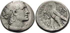PTOLEMAIC KINGS OF EGYPT. Cleopatra VII Thea Neotera & Ptolemy XV Caesarion, 44-30 BC. Tetradrachm (Silver, 25 mm, 13.61 g, 12 h), Alexandria, year 1 ...