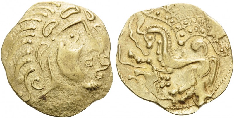 CELTIC, Northeast Gaul. The Parisii . Circa 70-60 BC. Stater (Gold, 24 mm, 6.99 ...