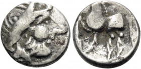 CELTIC, Eastern Celts. Skordoski in Syrmia, Circa 3rd-2nd century BC. Drachm (Silver, 14 mm, 2.61 g, 3 h), imitating Philip II of Macedon, "Kugelwange...