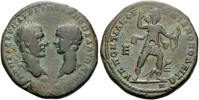 MOESIA INFERIOR. Marcianopolis . Macrinus, with Diadumenian as Caesar, 217-218. ...