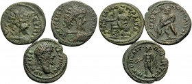 MOESIA INFERIOR. Marcianopolis and Nicopolis ad Istrum . Septimius Severus, 193-211. (Bronze, 9.79 g). Lot of three Selected Coins. ( 1 ). Markianopol...