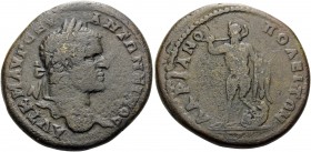 THRACE. Hadrianopolis . Caracalla, 198-217. (Bronze, 27 mm, 11.54 g, 7 h). AYT K M AYP CEY ANTΩNEINOC Laureate head of Caracalla to right. Rev. AΔPIAN...