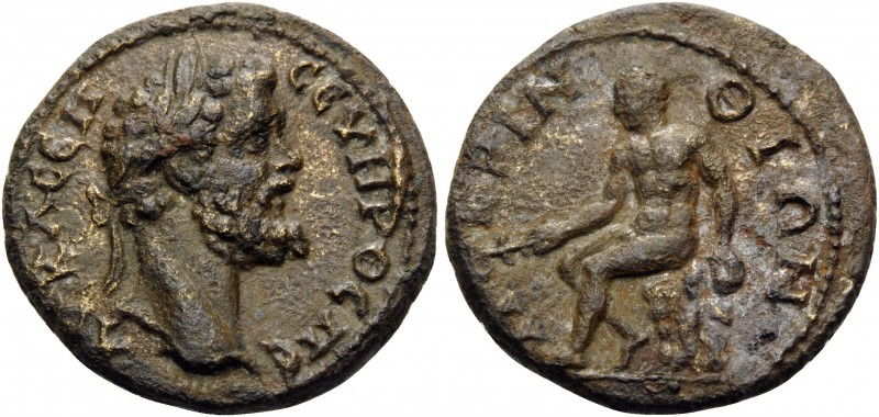 THRACE. Perinthus . Septimius Severus, 193-211. (Bronze, 24.5 mm, 8.64 g, 7 h). ...