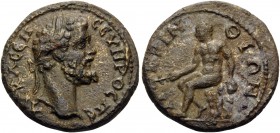THRACE. Perinthus . Septimius Severus, 193-211. (Bronze, 24.5 mm, 8.64 g, 7 h). AV K Λ CEP CEYHPOC ΠE Laureate head of Septimius Severus to right. Rev...