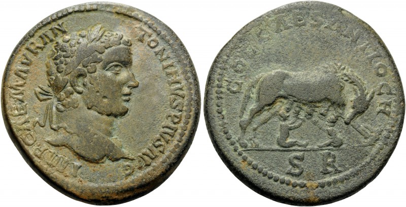PISIDIA. Antioch . Caracalla, 198-217. (Bronze, 32 mm, 28.72 g, 6 h). IMP CAE M ...