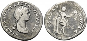 Julia Titi, Augusta, 79-90/1. Denarius (Silver, 20 mm, 2.71 g, 6 h), Rome, 80-81. IVLIA AVGVSTA TITI AVGVSTI F Diademed and draped bust of Julia Titi ...