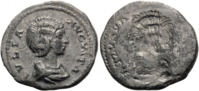 Julia Domna, Augusta, 193-217. Denarius (Silver, 19 mm, 3.12 g, 12 h), Brockage ...