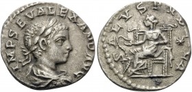 Severus Alexander, 222-235. Denarius (Silver, 17 mm, 2.30 g, 12 h), Antioch, 222. IMP SEV ALEXAND AVG Laureate, draped and cuirassed bust of Severus A...
