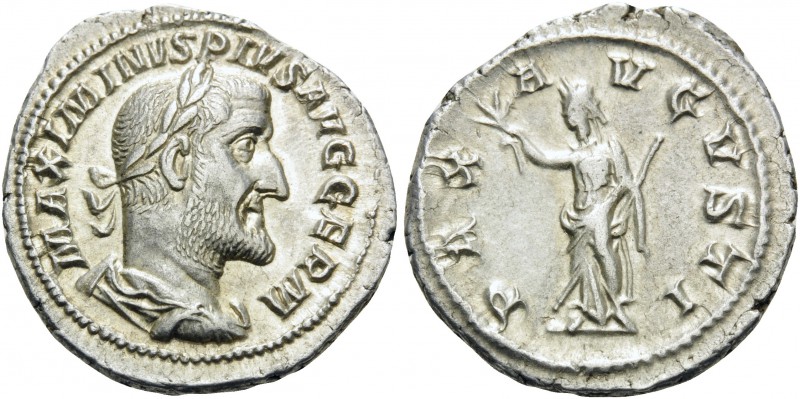 Maximinus I, 235-238. Denarius (Silver, 20 mm, 3.17 g, 12 h), Rome, 236-238. MAX...