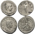 Gordian III, Otacilia Severa, 238-249. (Silver, 5.55 g). Lot of two Antoniniani of the Mid 3rd Century. ( 1 ). Gordian III, 238-244. 22.5 mm, 2.76 g, ...