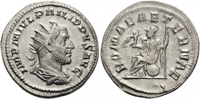 Philip I, AD 244-249. Antoninianus (Silver, 22 mm, 4.11 g, 6 h), Rome, 244-247. ...