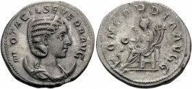 Otacilia Severa, Augusta, 244-249. Antoninianus (Silver, 22.3 mm, 4.54 g, 6 h), struck under Philip I, Rome, 247. M OTACIL SEVERA AVG Draped bust of O...
