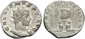 Gallienus, 253-268. Antoninianus (Silver, 20 mm, 4.63 g, 6 h), Colonia Agrippinensis (Cologne), 257-258. GALLIENVS P F AVG Radiate, draped, and cuiras...