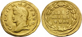 Gallienus, 253-268. Aureus (Gold, 22 mm, 5.35 g, 12 h), Rome, 262. GALLIENVS AVG Laureate head of Gallienus to left. Rev. FIDES / MILI / TVM in three ...
