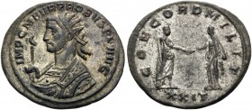 Probus, 276-282. Antoninianus (Billon, 23 mm, 3.94 g, 6 h), Siscia, 3rd officina. IMP C M AVR PROBVS P F AVG Radiate bust of Probus to left, wearing i...