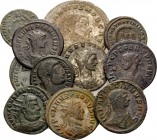 ROMAN. Lot of 11 Coins, 3rd-4rth century AD. (Bronze, 40 g). Lot of 11 Bronze and Silvered Coins, including: Antoniniani of Aurelian, Numerian, Probus...