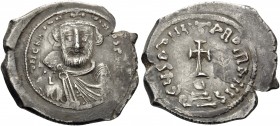 Constans II, 641-668. Hexagram (Silver, 27 mm, 6.54 g, 6 h), Constantinople, 648-651/2. d N CONSTAN-TINYS P P AV Crowned facing bust of Constans II, w...