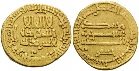 ISLAMIC, 'Abbasid Caliphate. temp. Al-Mansur, AH 136-158 / AD 754-775. Dinar (Gold, 18 mm, 2.67 g, 4 h), unnamed mint, possibly Baghdad, AH 156 = 772-...
