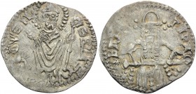 BOSNIA, Banate. Stefan II Kotromanić, 1322-1353. Dinar (Silver, 19 mm, 1.21 g, 6 h). S BLASIV-S RAGVSII St. Blasius standing facing, raising hand in b...