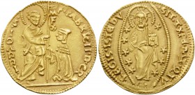 CRUSADERS. Knights of Rhodes (Knights Hospitallers) . Fabrizio del Carretto, 1513-1521. Ducat (Gold, 22.5 mm, 3.51 g, 2 h), imitating the Venetian Duc...
