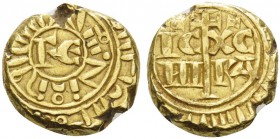 ITALY, Kingdom of Sicily. Palermo or Messina . Frederick II, King, 1197-1250. Multiple-Tari (Gold, 12 mm, 4.39 g, 8 h), Palermo or Messina , 1197-1120...