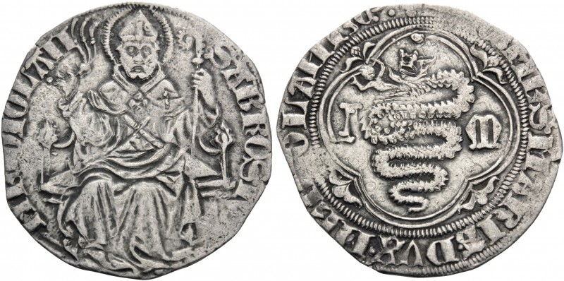 ITALY. Milano (Duchi) . Giovanni Maria Visconti, 1402-1412. Grosso (Silver, 24 m...