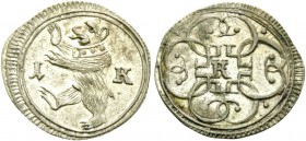 SWITZERLAND. St. Gallen . c. 1720-1790. Kreuzer (Billon, 16 mm, 0.64 g, 12 h). 1 K Bear with neckband advancing to left. Rev. K within cross. D-T 833k...