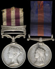 An Indian Mutiny and New Zealand Campaign Pair awarded to Private James Scott, 1st Battalion, 12th Regiment, late 72nd Highlanders, comprising: Indian...