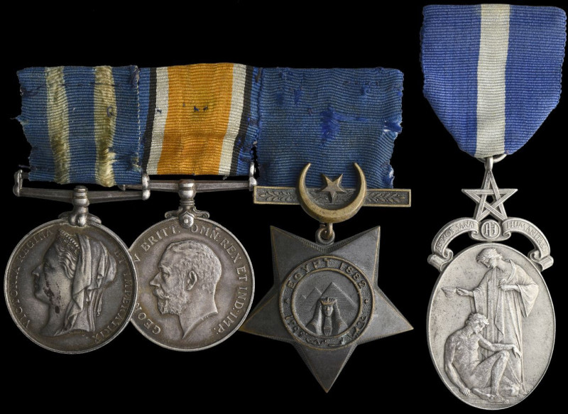 An Egypt Campaign and Great War Group of 3 awarded to Officers’ Steward 1st Clas...