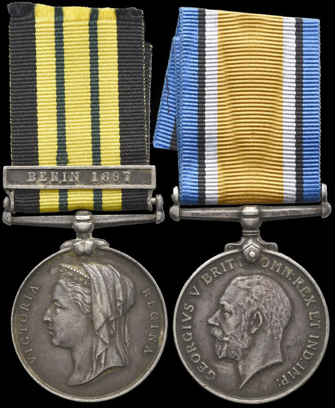 An East and West Africa ‘Benin 1897’ and British War Medal Pair to Chief Petty O...