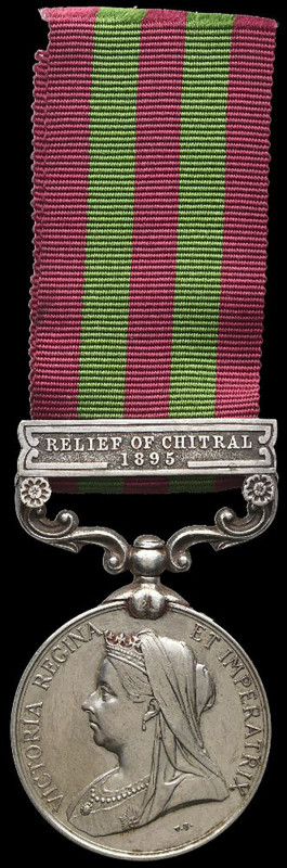 India General Service, 1895-1908, single clasp, Relief of Chitral 1895 (7468 Pte...
