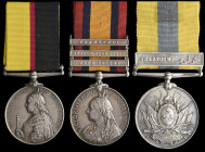 A Scarce Sudan Campaign and Boer War ‘P.O.W.’ Group of 3 awarded to Drummer John White, Northumberland Fusiliers, who was taken as a prisoner of war o...