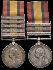Defective Medals (2): Queen’s South Africa (2), 3rd type reverse, 5 clasps, Cape Colony, Orange Free State, Transvaal, South Africa 1901, South Africa...