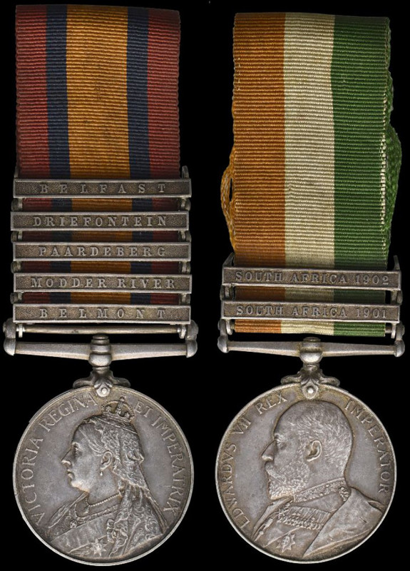 A Boer War Pair awarded to Private Ronald McMillan, 1st Battalion, Scots Guards,...