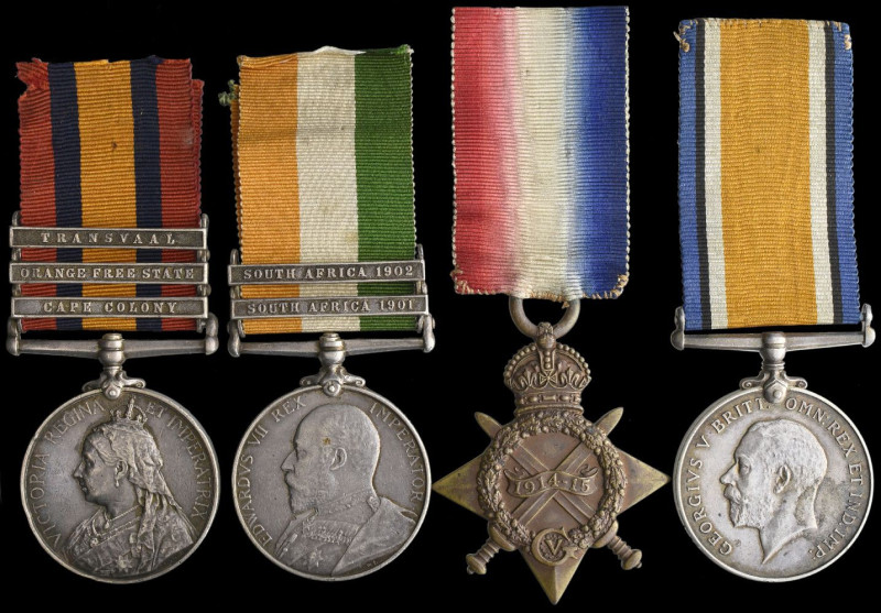 A Boer War and Great War Group of 4 awarded to Private George Ellam, West Riding...